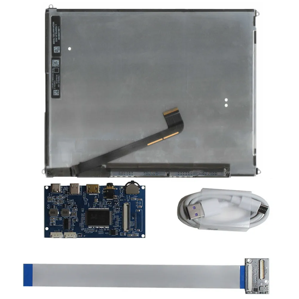 Voor iPad 3/4 9.7 Inch LP097QX1-SPA1 LTL097QL01 DIY IPS 2048*1536 Lcd-scherm Monitor TYPE C/HDMI Controle Driver Board Kit
