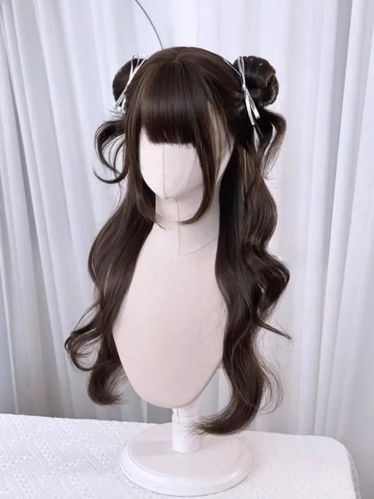 Film cinese Nezha Costumi Cosplay Accessori Parrucca Cosplay Lolita Onda lunga Parrucca sintetica JK Parrucche Carnevale di Halloween Cos