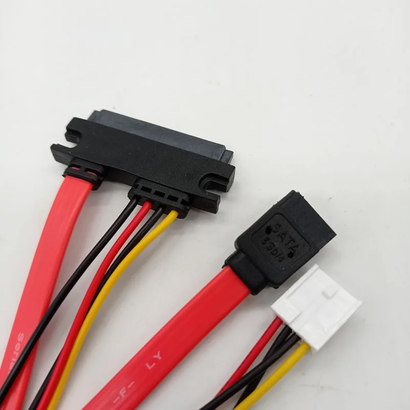 (7 + 15) 22-pin HDD SSD kabel daya SATA kabel catu daya laki-laki ke perempuan konektor kabel pemisah daya