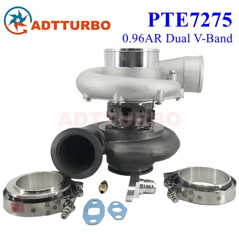 PTE7275 7275 Performance Turbo GEN 2 0.96AR Dubbelt Vband 1200 hk Turboaggregat för precisionsturbinkompressor Kullager 10 best sales precisionsturbo - №2