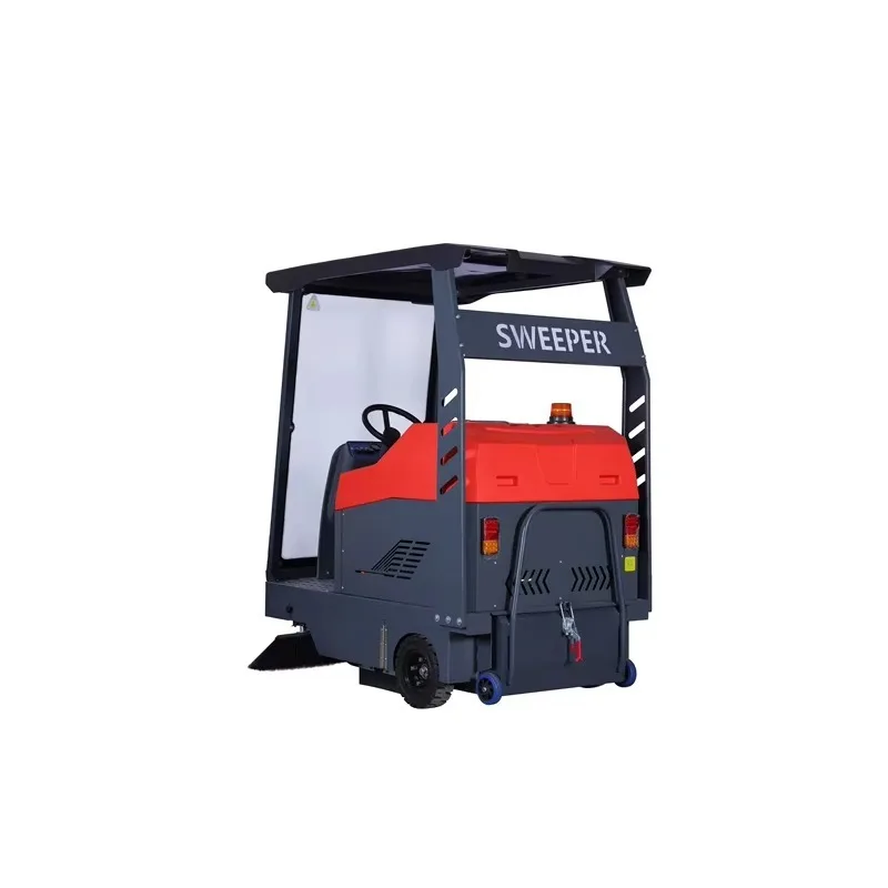 Customized New YG-14B Adjustable Ride-on Floor Sweeper Side Brush 1400mm Cleaning Width 48V100AH Battery Manual Electric 90L Tan