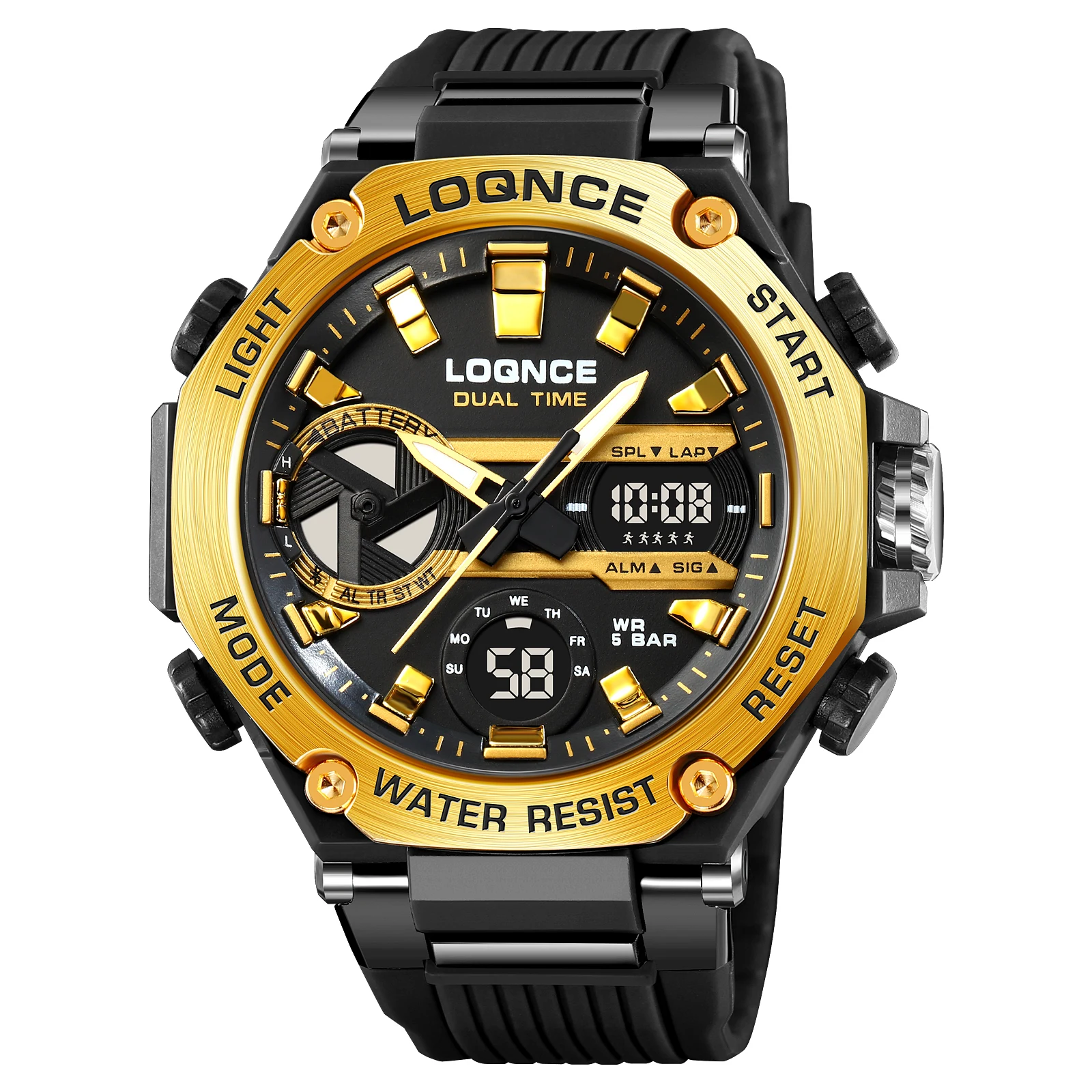 

OEM Accept NEW LOQNCE Luxury Sport Watches With Box Digital Double Watch Mens Student Electronic Sport Wristwatches boy gift