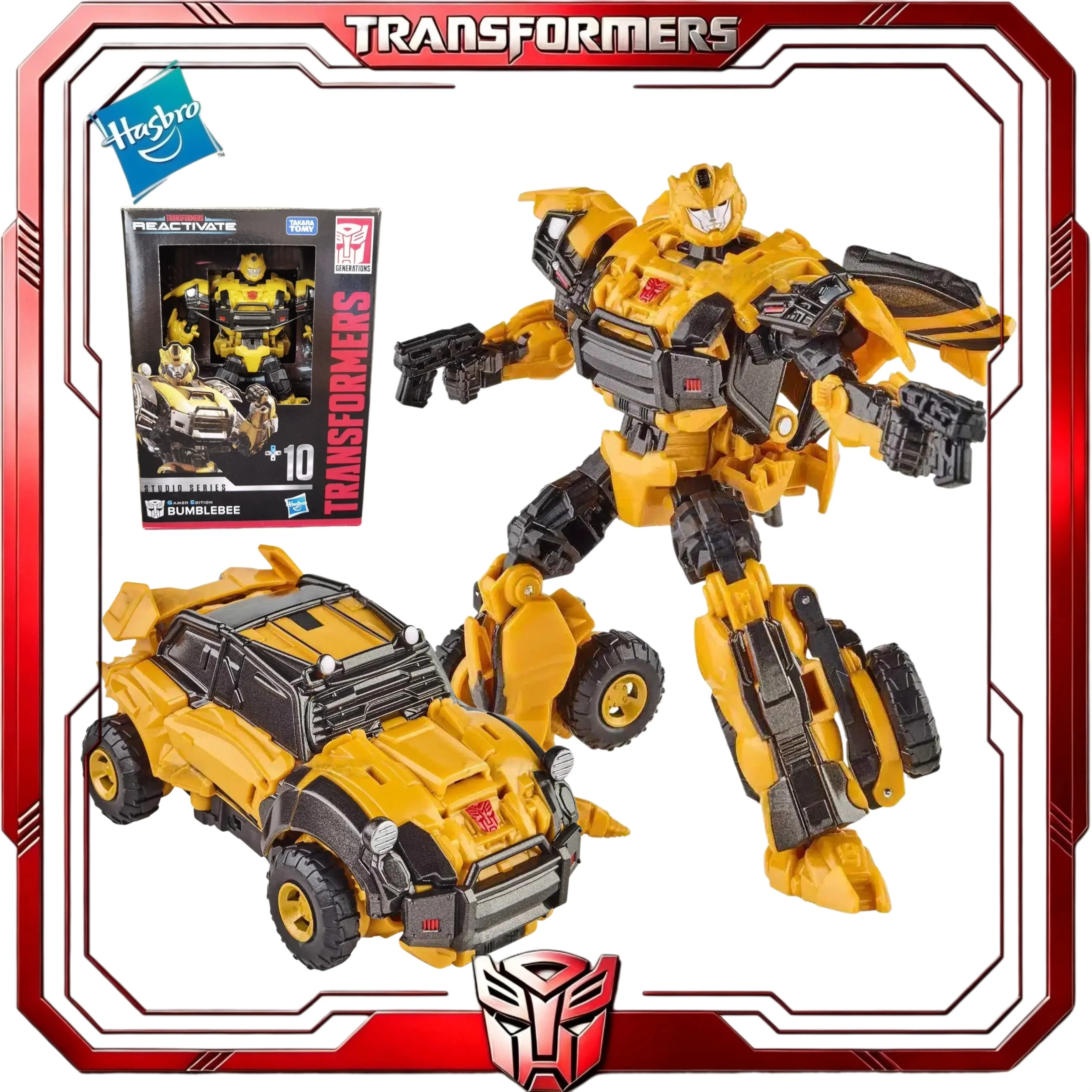 Op voorraad Transformers Studio Series Deluxe Gamer Edition 10 Reactivate Bumblebee Hasbro Dune Buggy Collectible Figure Gift