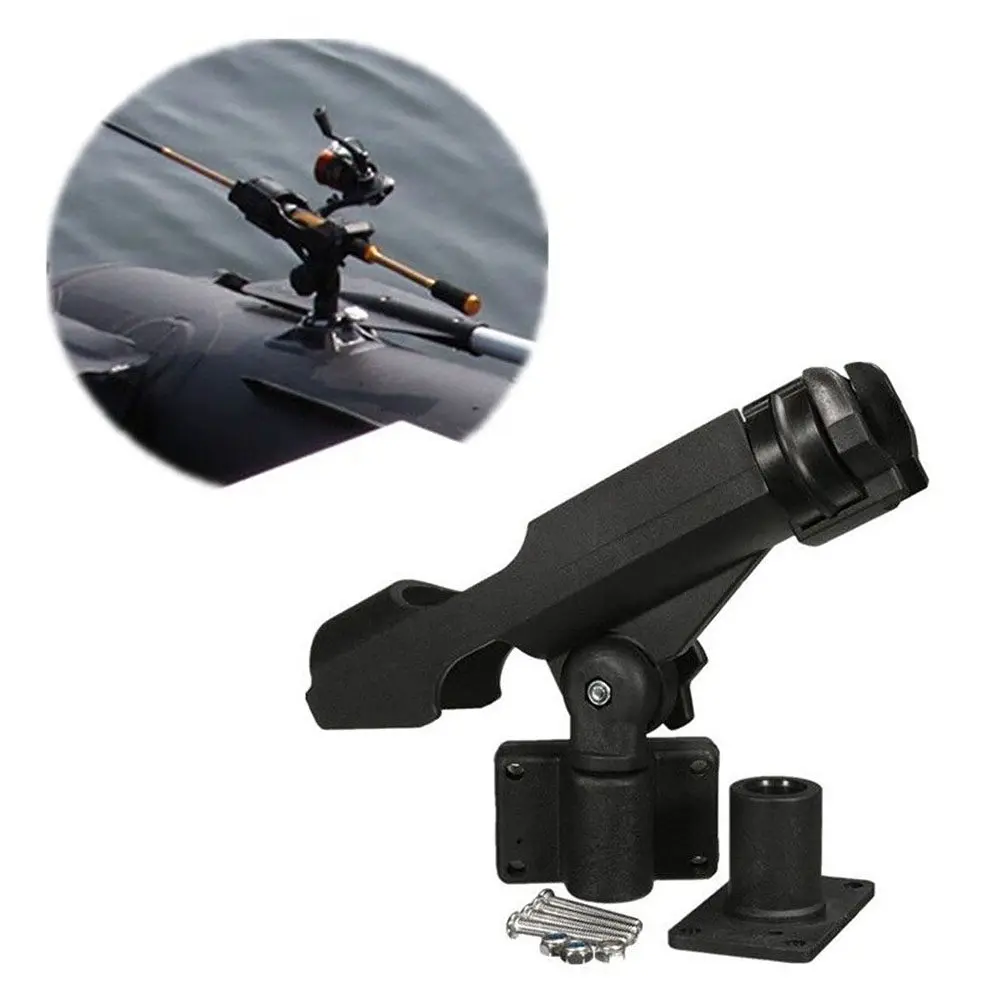 Rotatable Fishing Rod Holder Heavy Duty Stainless Steel Bracket for Kayaking Boat Yacht Gunnel Side Easy Install Tool