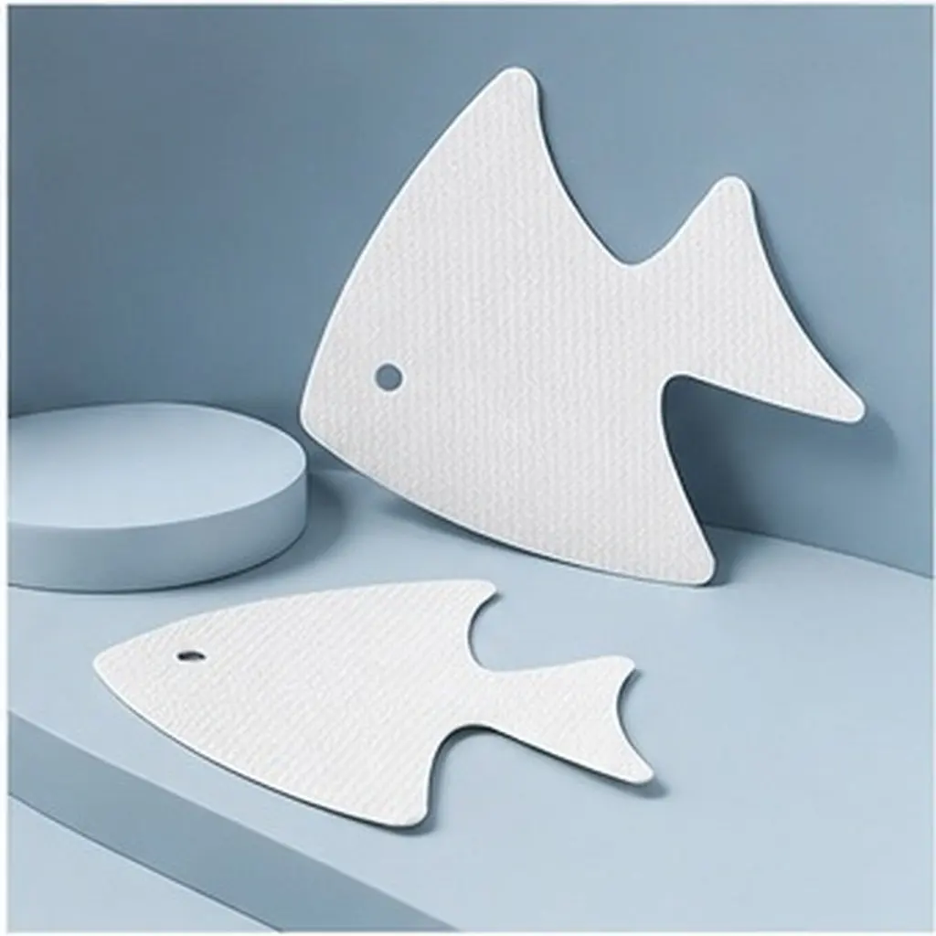12Pcs Bathtub Non Slip Stickers Fish Design Shower Grip Stickers for Bath Tub Kitchen Swimming Pool Ladder Floor Safety