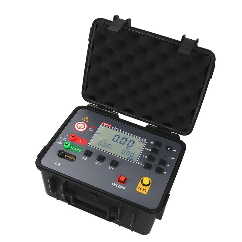 

UT515A AC and DC voltage measurement LCD backlight data storage high voltage insulation resistance tester