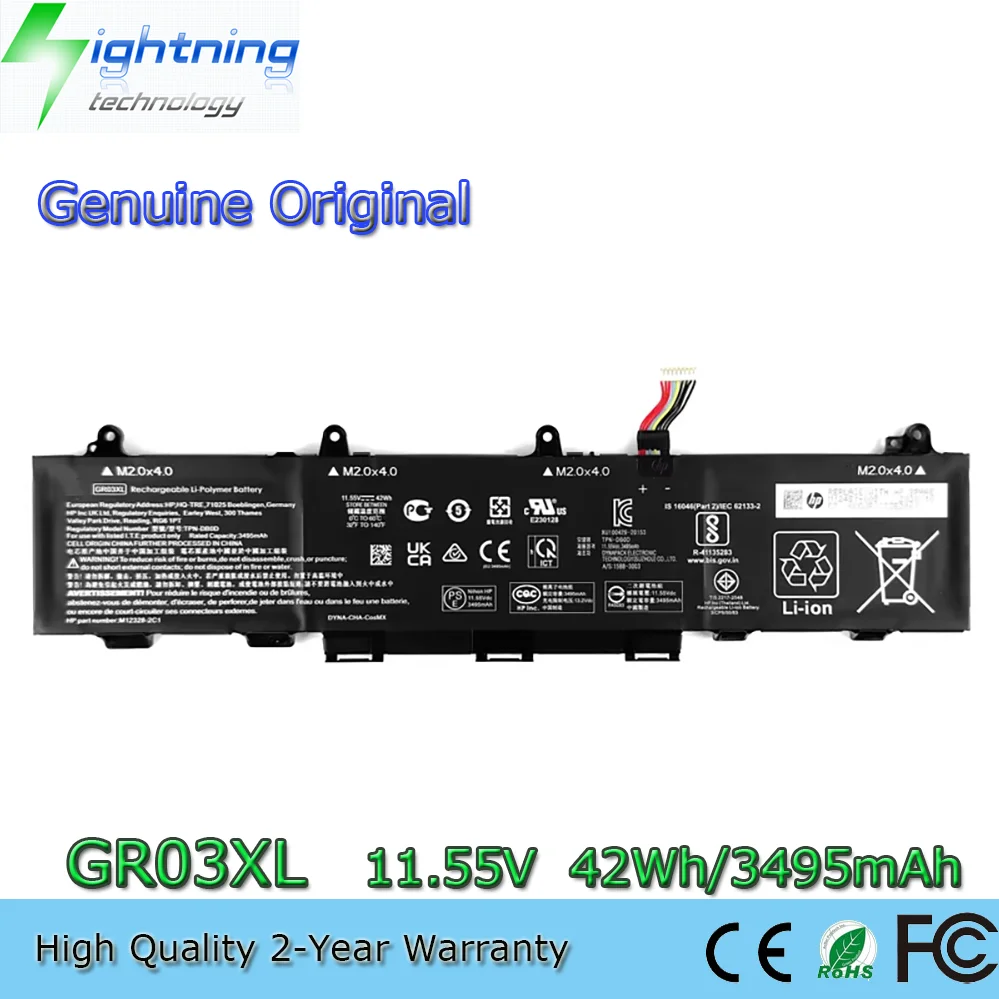 

Новая оригинальная батарея GR03XL 11.55V 42Wh для HP ProBook 635 AERO G7 M12328-2D1 TPN-DB0D