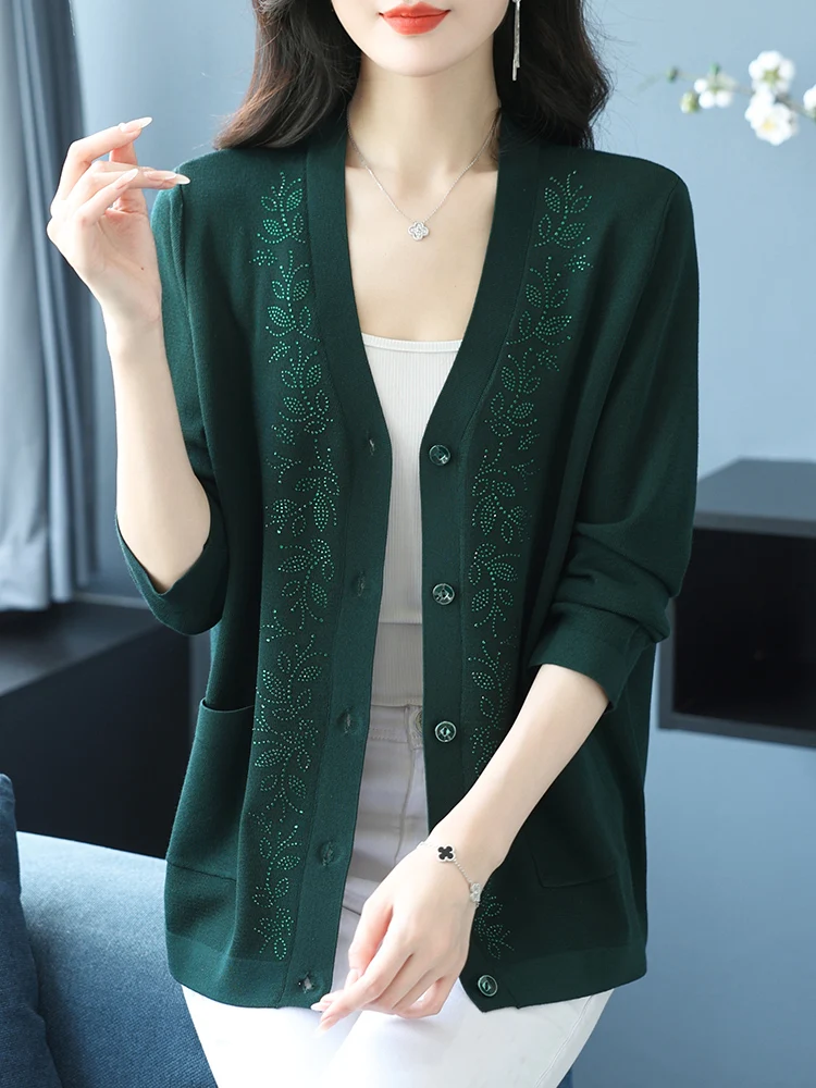 Cardigan Sweater Women Spring Autumn Women Clothing Long Sleeve Sweater Single-breasted Loose Knitwear Cardigans