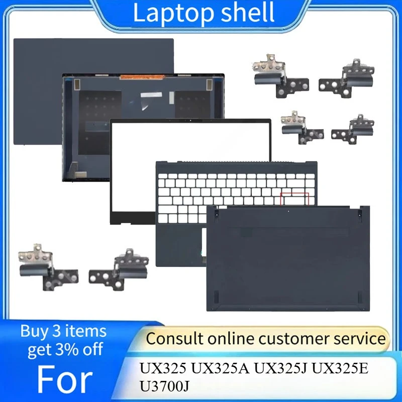 NEW LCD Back Cover Front Bezel For ASUS Zenbook 13 UX325 UX325A UX325J UX325E U3700J Laptop  Palmrest Bottom Case hinge