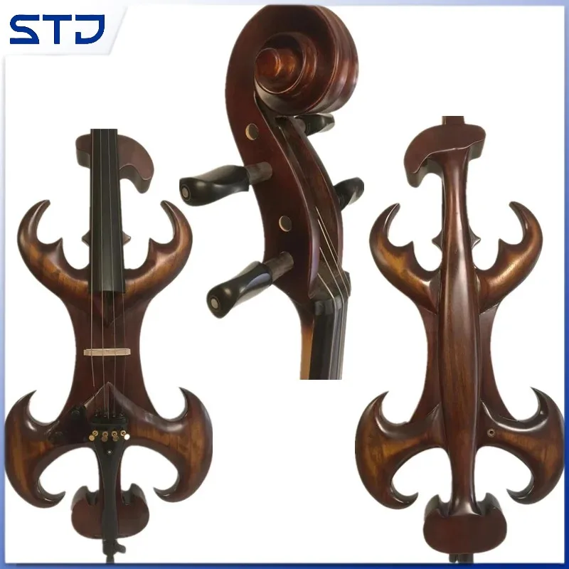 

Fancy Crazy-1Nice model art streamline electric cello 4/4,Hand Made Solid wood