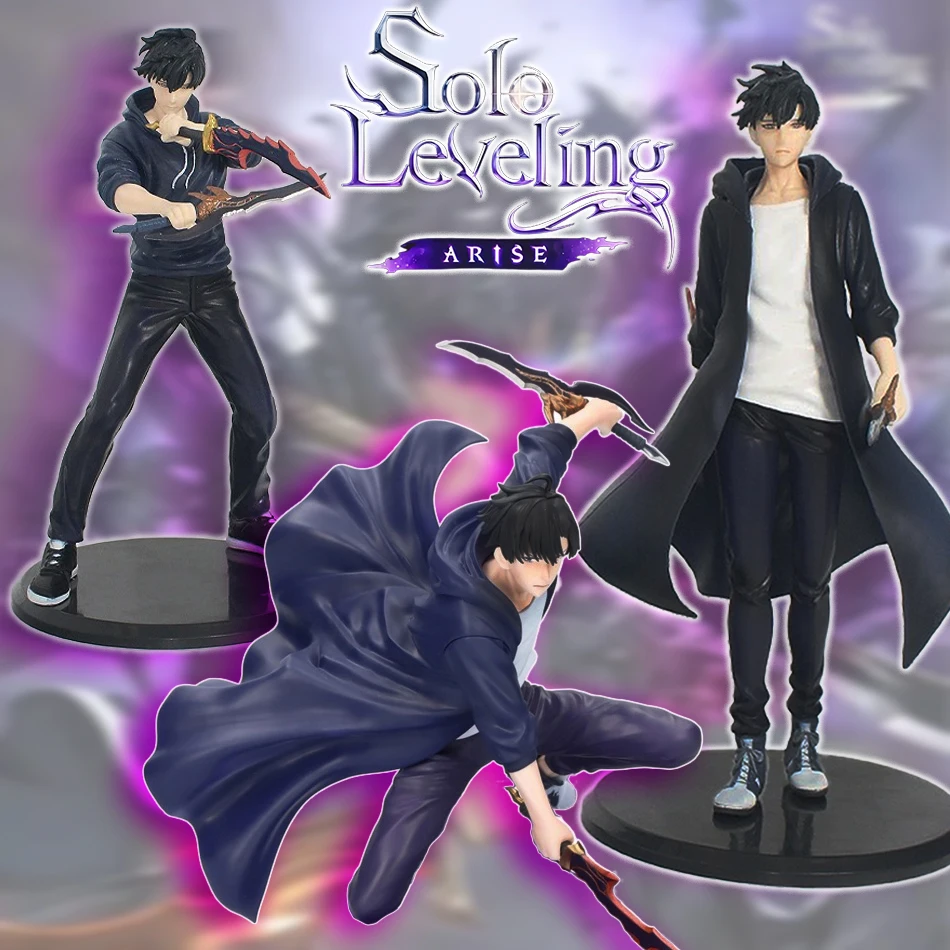 Figura de acción de Jinwoo, nivelación individual de 21cm, versión de Anime, PVC, decoración coleccionable, modelo de figura, exhibición, mercancía de Anime