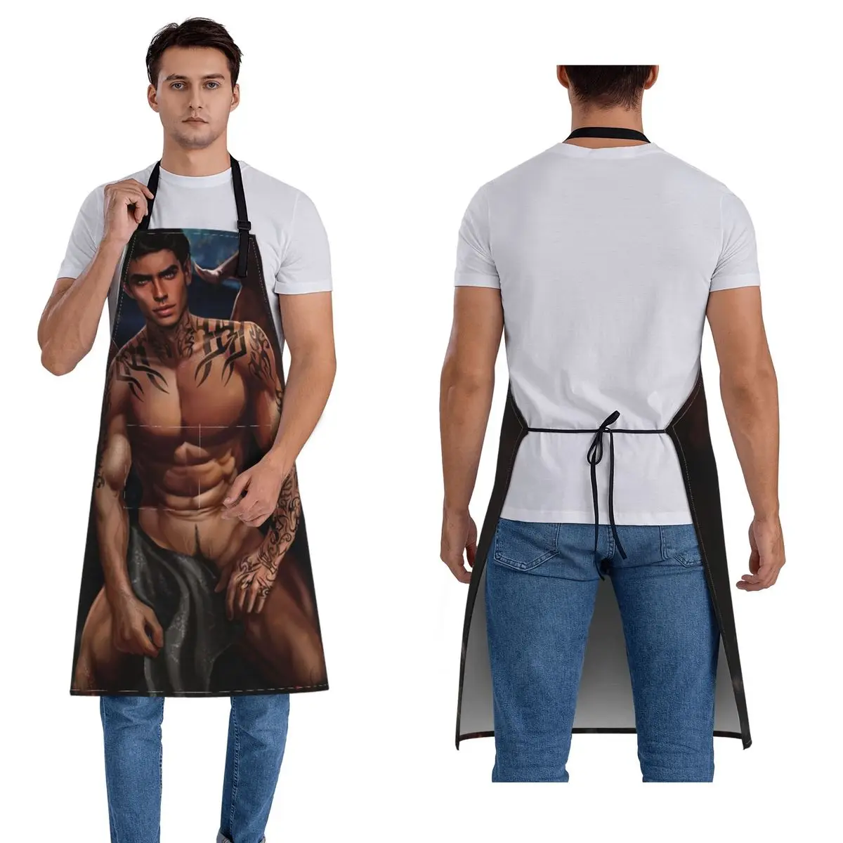 Rhysand From A Court Of Thorns And Roses II Schürzen Chefkoch Kochen Backen Tablier Wasserdichtes Lätzchen Küchenschürze für Damen Herren