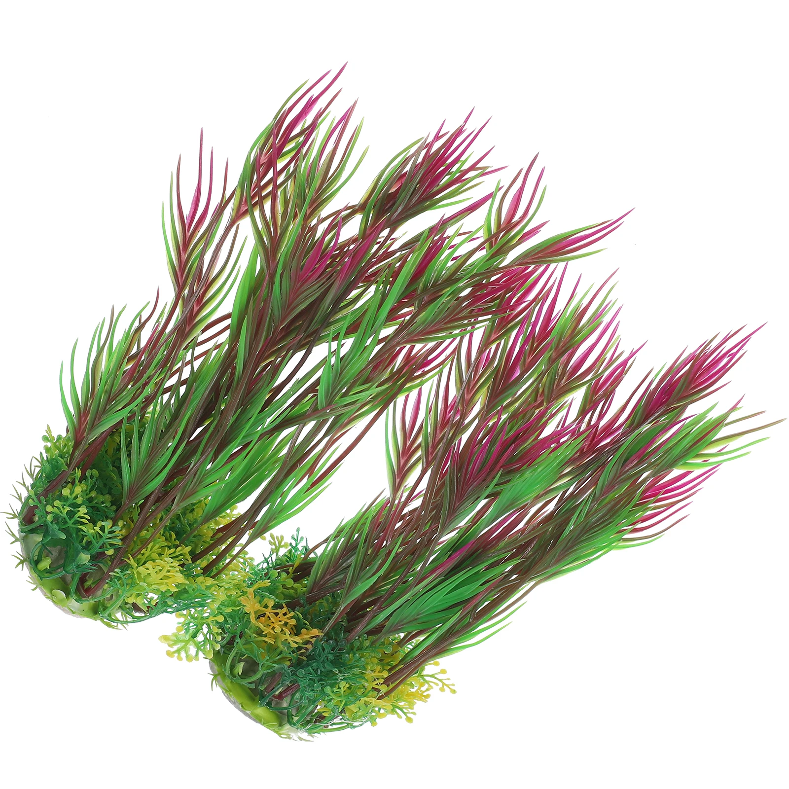 

2 Pcs Ornaments Aquatic Decoration Fake Plants Fish Tank Decorations Plastic Unique Realistic