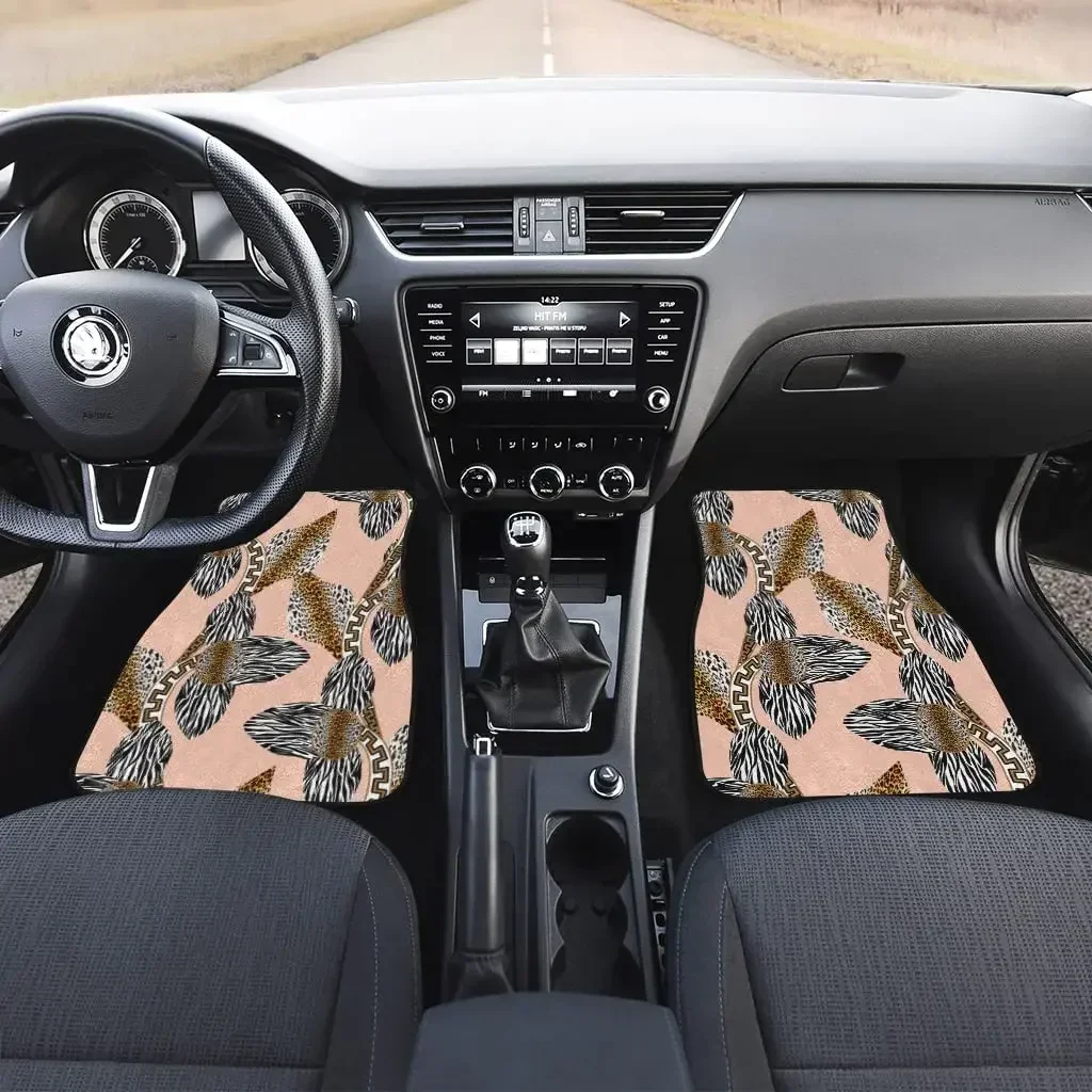 

Коврики Zebra для автомобилей с экзотическими цветами и индивидуальными автомобильными ковриками Zebra, универсальные автомобильные коврики, набор из 4 шт.