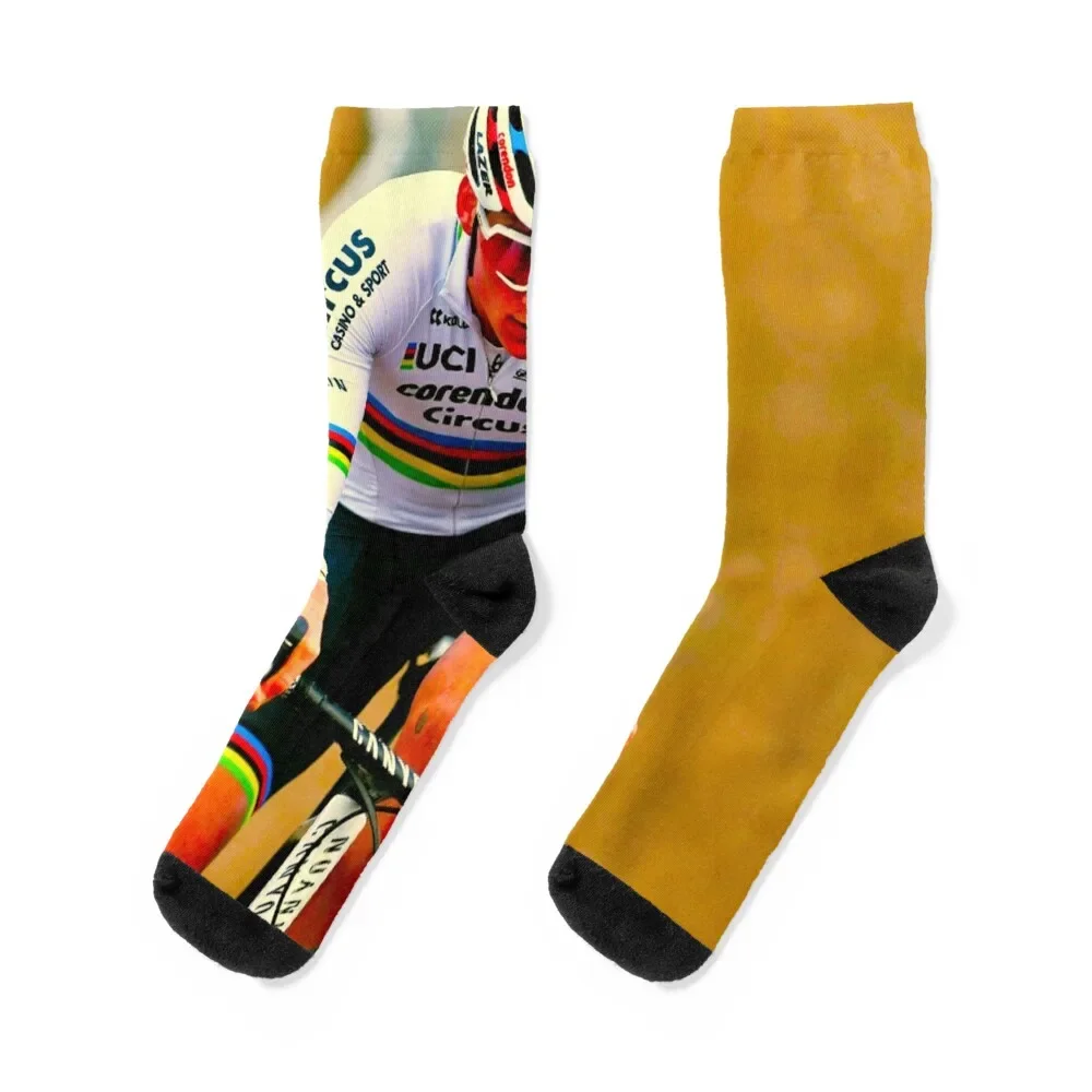 Mathieu van der poel Socks cartoon new year hiking golf Women's Socks Men's