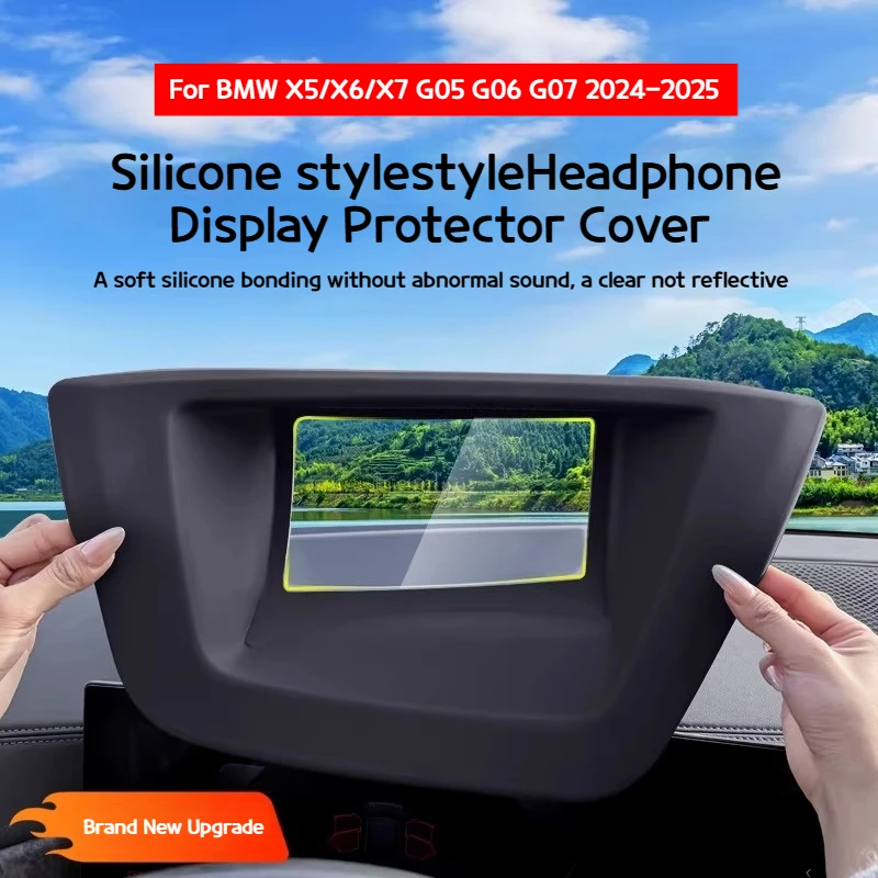For BMW X5 X6 X7 G05 G06 G07 2024-2025 Modified HUD head-up display soft silicone protective cover for interior decoration items
