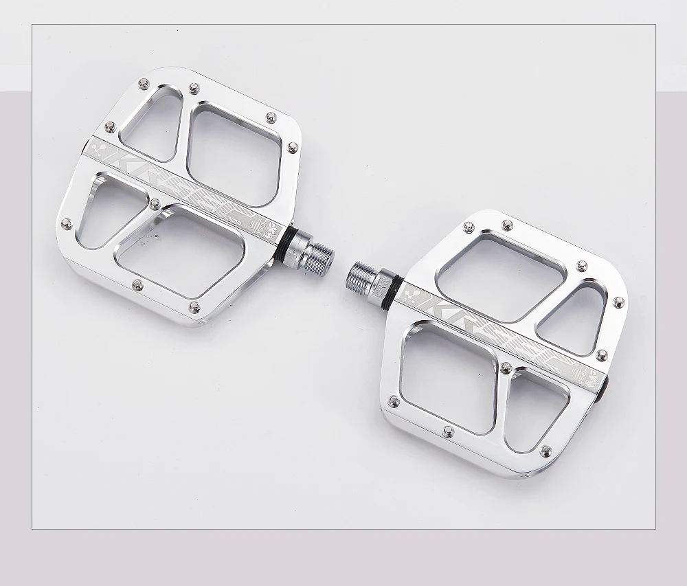 KRSEC MTB Fahrradpedale aus Aluminiumlegierung, breite flache XC DH Fahrradpedale, ultraleichte Fahrradpedale, BMX-Teile – Detail 13
