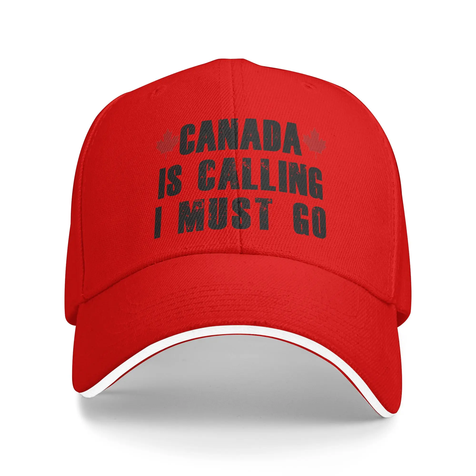 Men Women  Funny Canada Is Calling and I Must Go Flag  Hat Stylish Baseball Cap  Snapback Hat Golf Headewear Adjustable