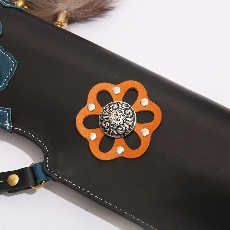 Aljava de couro, aljava pendurado na cintura, suprimentos para tiro com arco