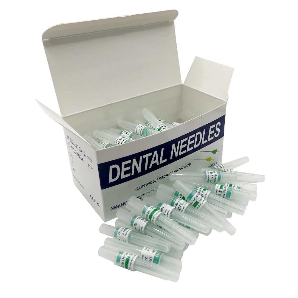 AG 100piece/Box Dental consumables Disposable Premium Dental Plastic Hub Needles in Perforated 30G Length 0.3x16/21/32mm