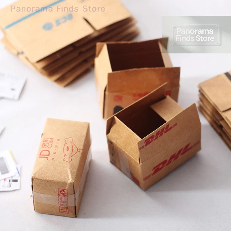 

1Set Miniature Express Box Decor Toy for Dollhouse 1:12 Scale Collectible Furniture