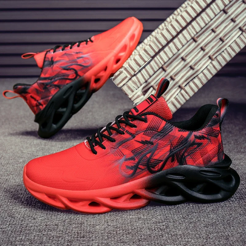 

New Running Shoes Men Mesh Breathable Flat Cushioning Soft Comfortable Sneakers Outdoor Gym Trendy Casual Jogging Shoes For Men