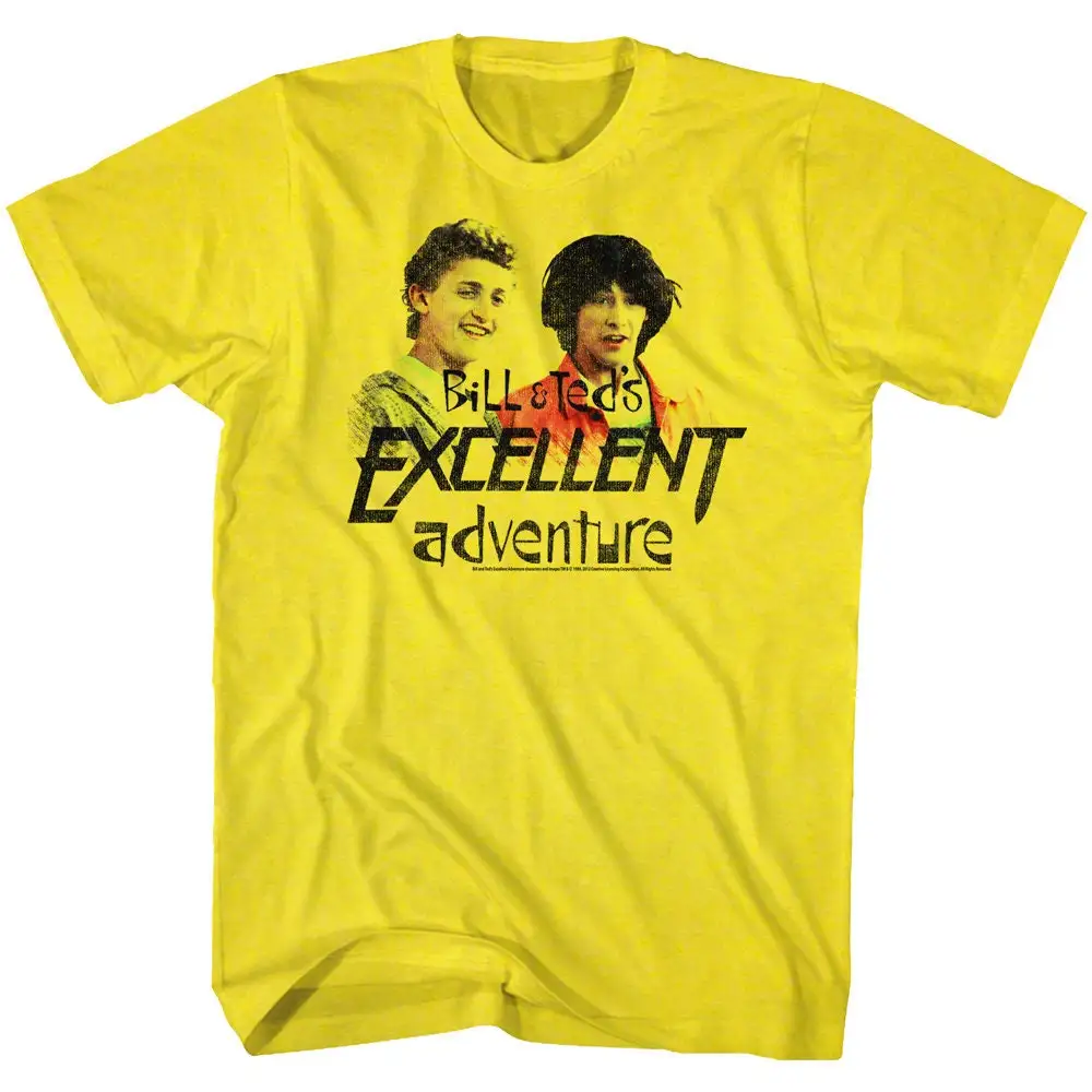 Bill and Ted's Excellent Adventure Logo Yellow T Shirt