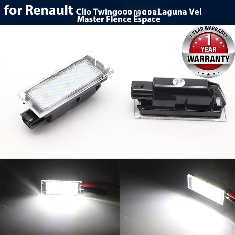 

For Renault Clio Laguna 2 Twingo Master Velsatis Car LED License Plate Light SMD 3528