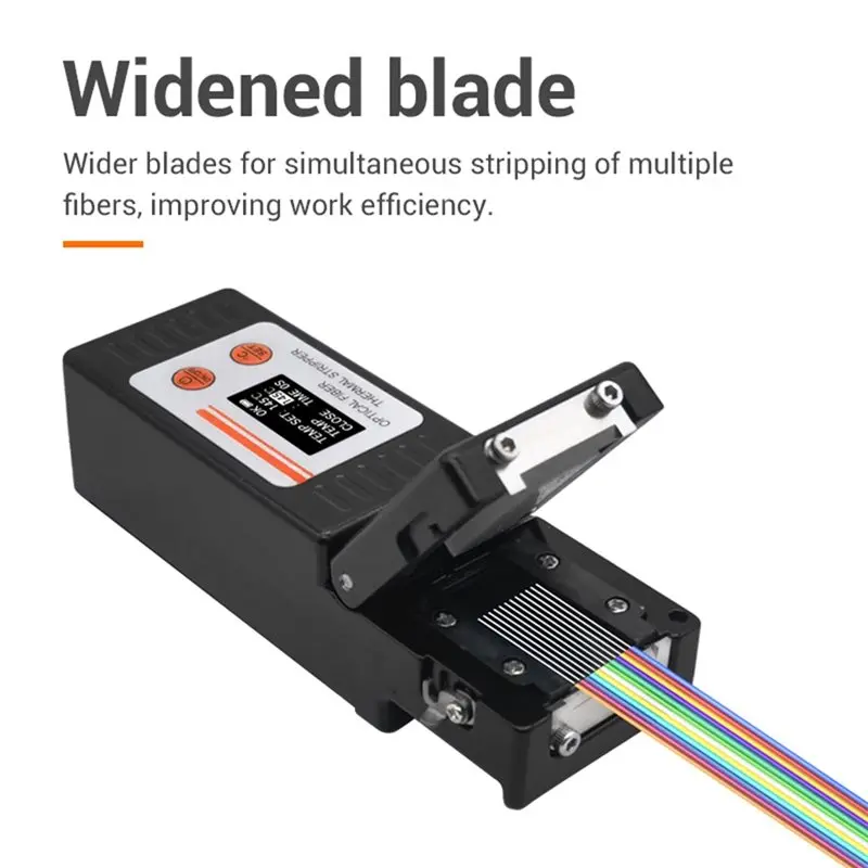 Y43A-Fiber Optic Thermal Stripper 48 Cores Heated Optical Wire Stripping Slitter 2200Ma Fast High Efficiency Portable