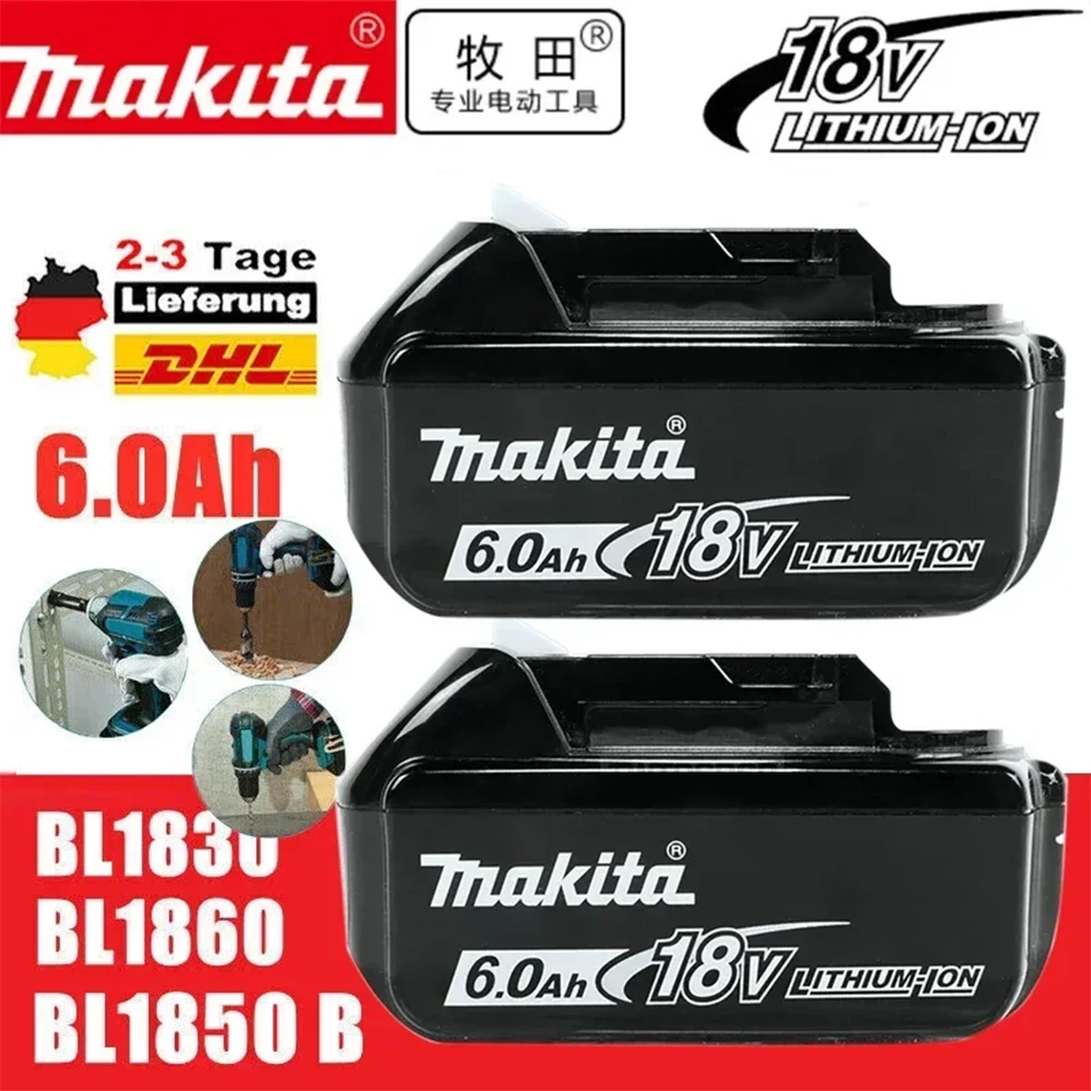 100% Original Makita 6Ah5Ah3Ah For Makita 18V Battery BL1830B BL1850B BL1850 BL1840 BL1860BL1815 Replacement Lithium Batteries