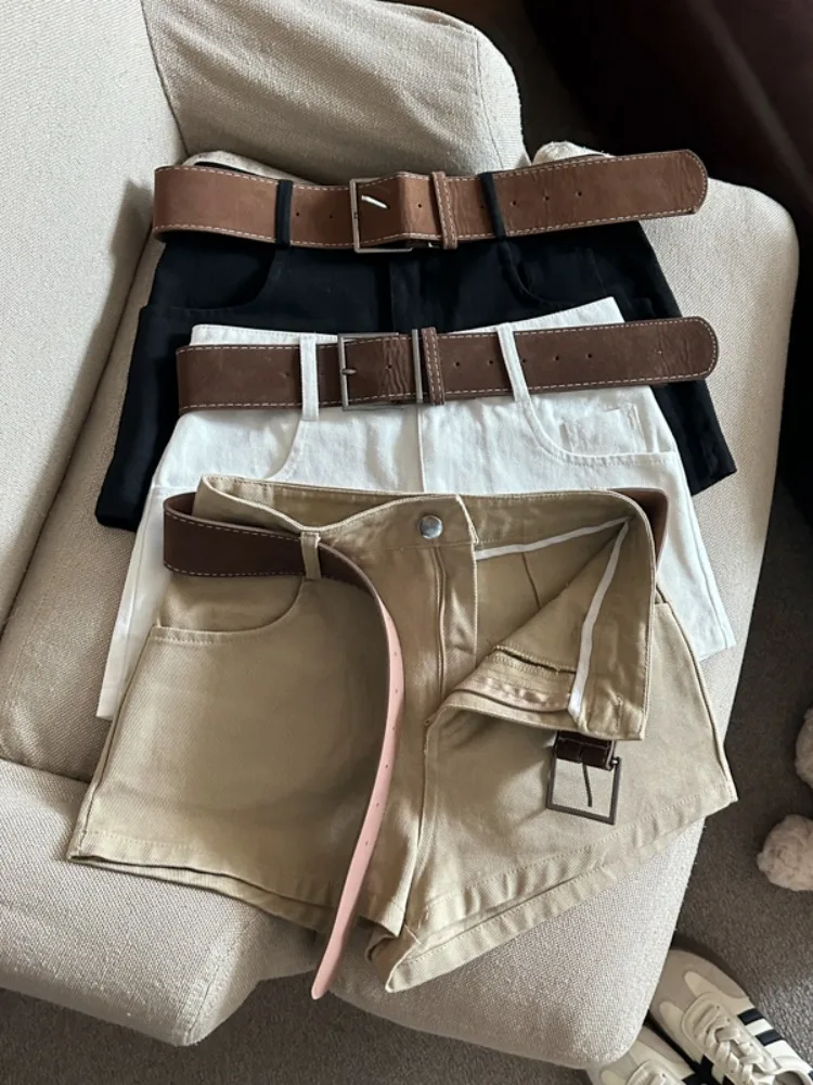 

Summer New High Waist Washed Denim Pants Casual Korean Style Women's Shorts Slimming Fashionable Covering Hip Jeans