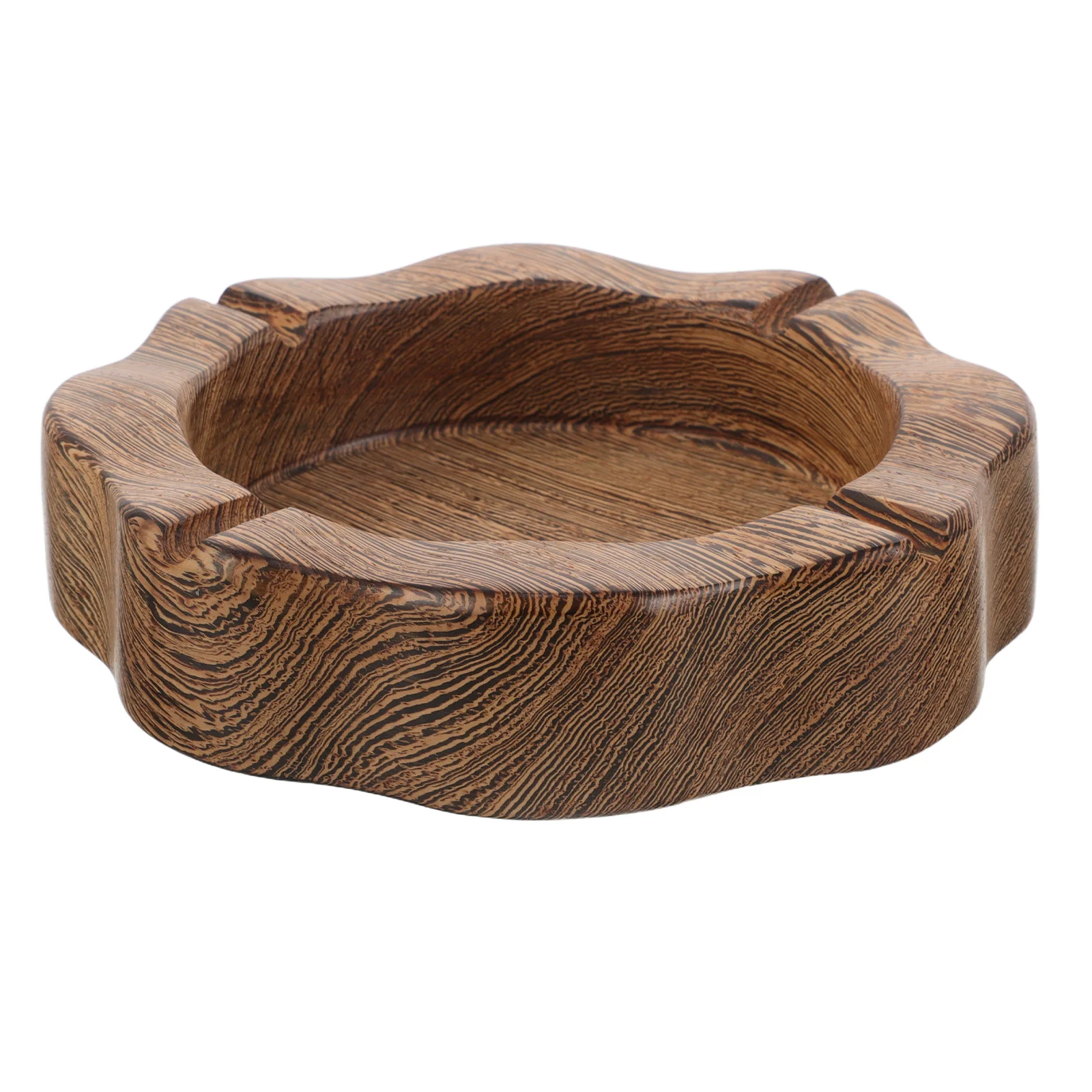 

Chinese Carved Ebony Wood Round Ashtray Vintage Cigar Decor For Office Home Balcony Patio Outdoor Tabletop Wooden Smoking