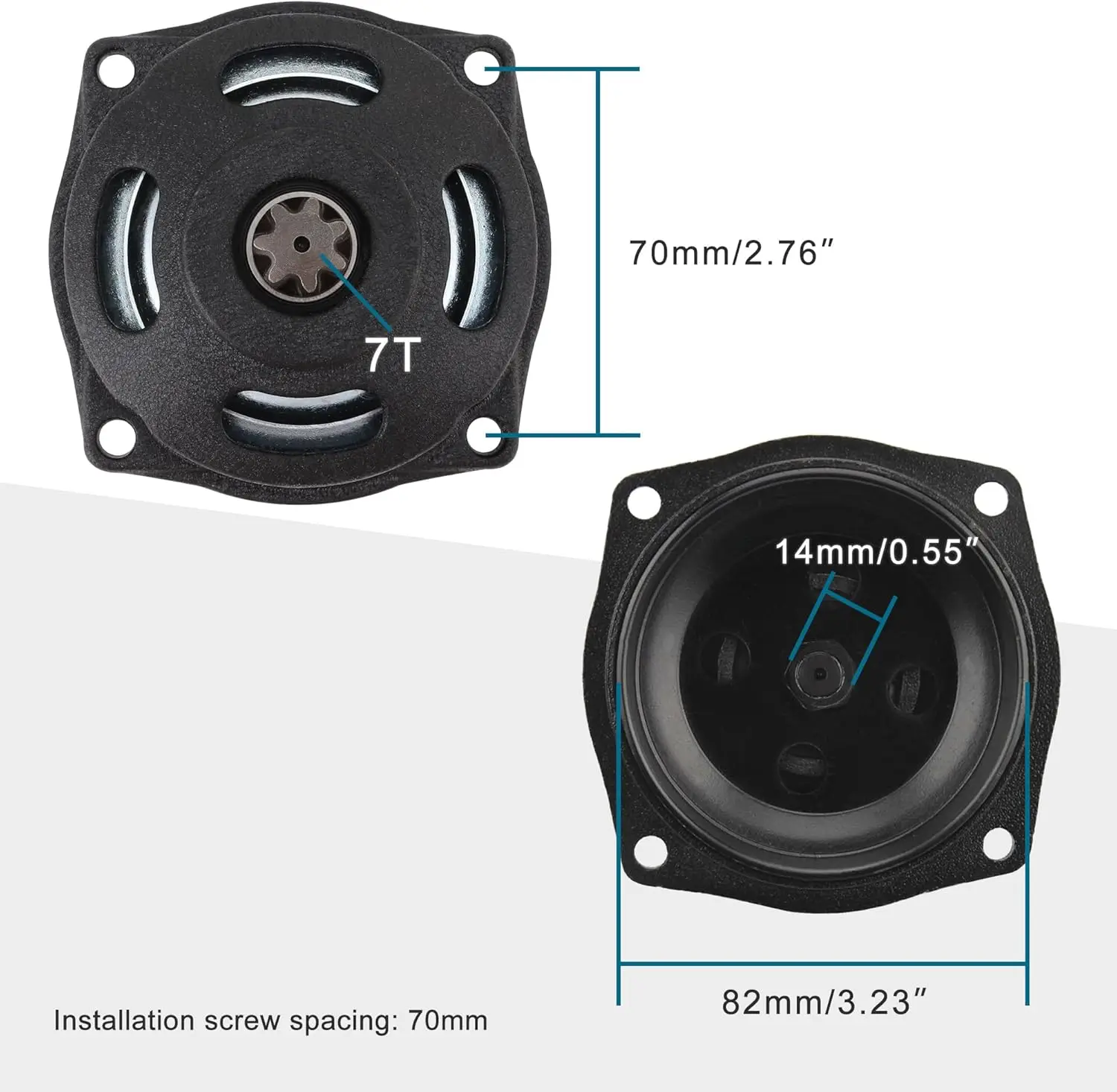 7T Gearbox Clutch Drum For 47cc 49cc 2 Stroke Pocket Bike Mini Moto ATV Go Kart Engine Replacement Parts