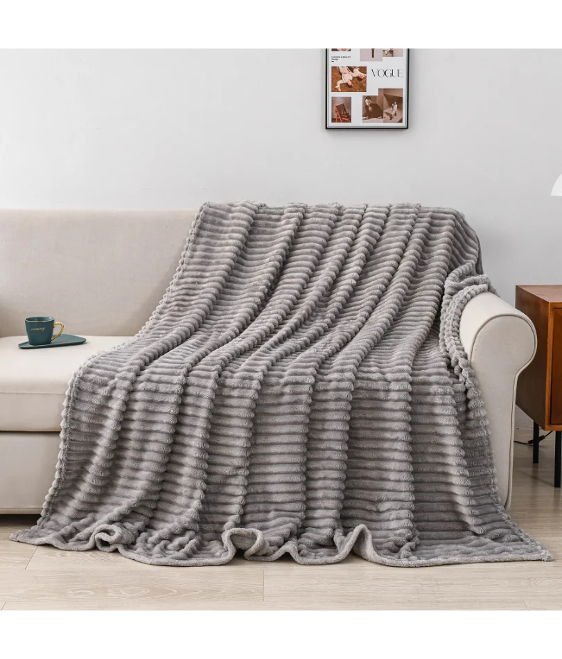 

1pc Solid Color Flannel Blanket Soft Warm Throw Blankets for Couch Sofa Office Bed Camping Travel Multi-purpose Gift Blanket
