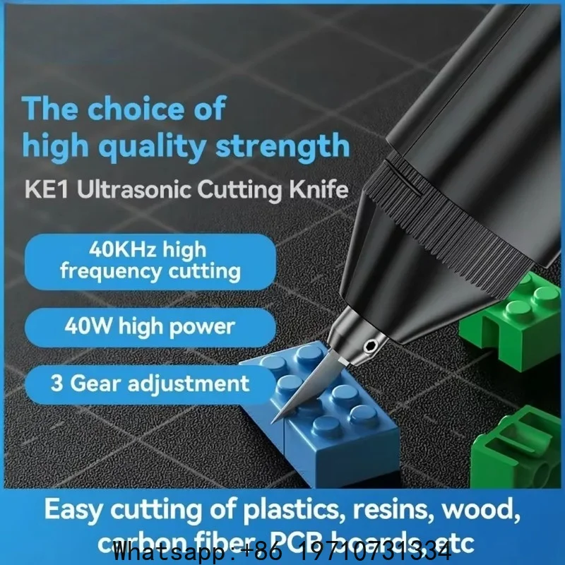 40KHz Handheld Ultrasonic Cutter Ultrasonic Cutting Knife DIY Electric Carving Tools for Plastic/Resin/3D Printing/Textile