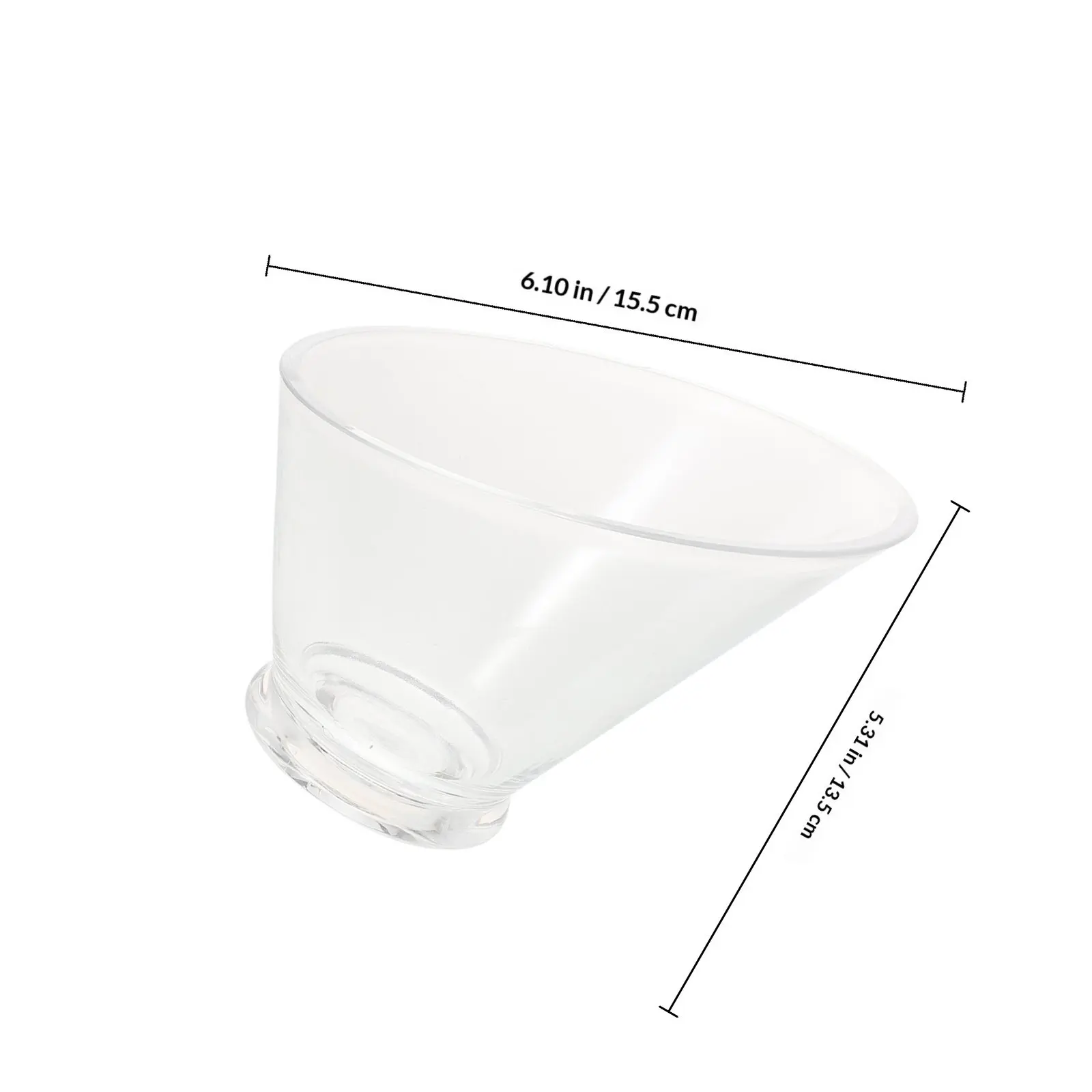 Large Japanese Style Angled Clear Salad Bowl Acrylic Transparent Food Serving Container Party Dessert Snack Bowl view 6