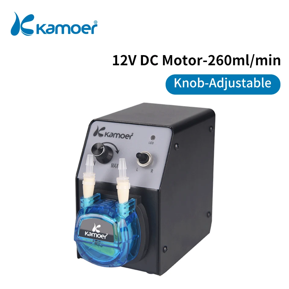 Imagem -02 - Kamoer 260 ml Min Kcp Pro2 Bomba Peristáltica 12v dc Motor Ajustável Bomba de Dosagem Fluxo Apoio cw Ccw para Laboratório