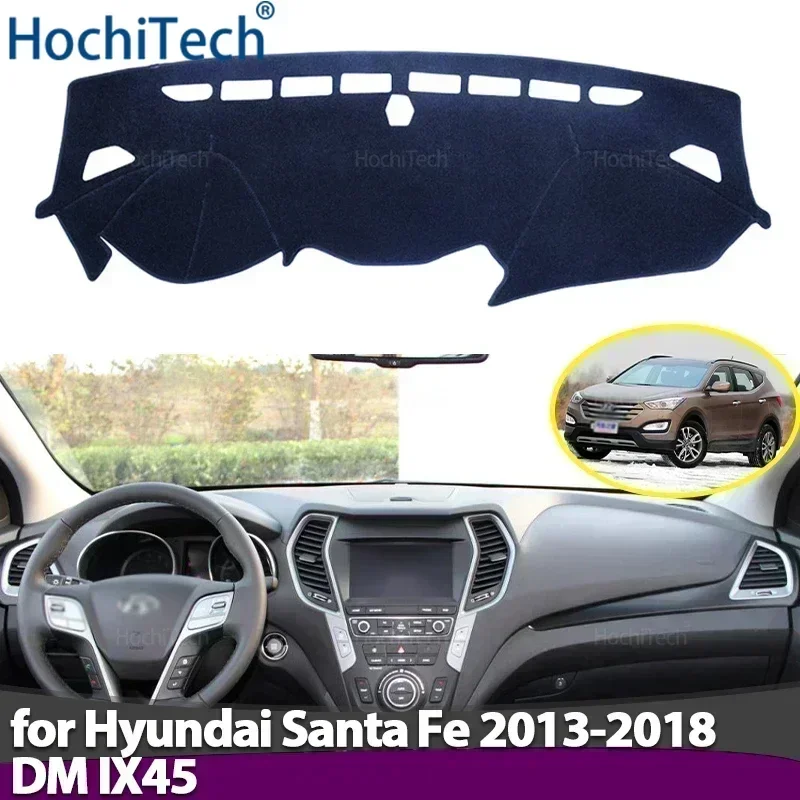 Auto Dashboard Abdeckung Vermeiden Licht Pad Instrument Panel Matte Fall Teppiche Für Hyundai Santa Fe 2013-2018 DM IX45