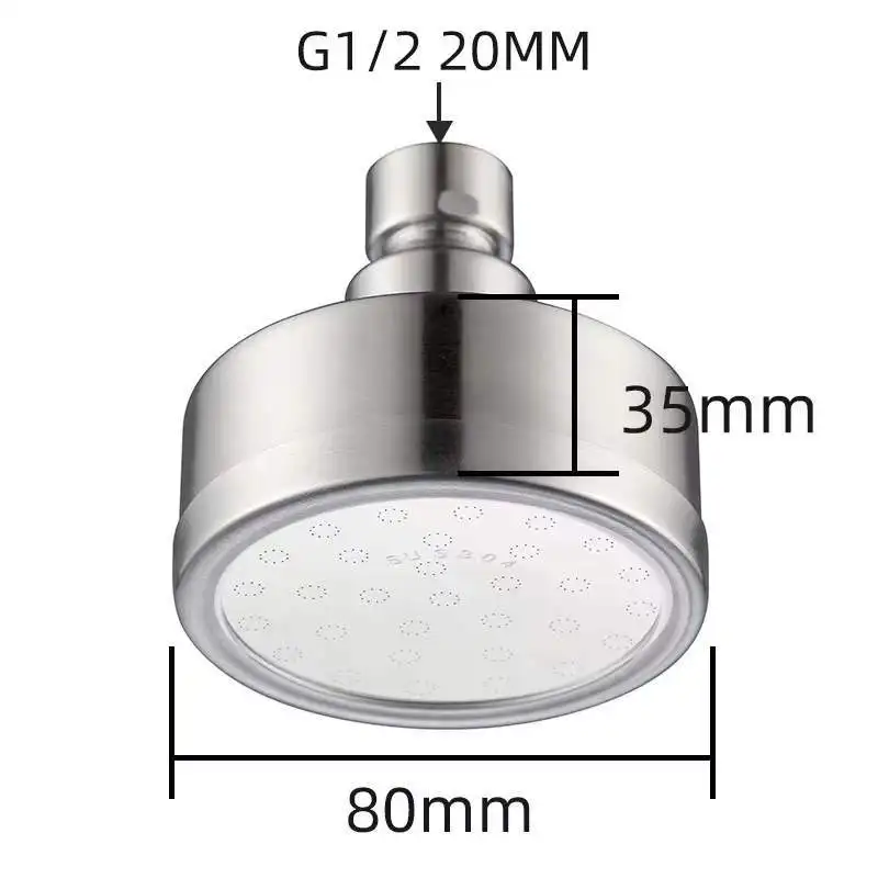 Stainless Steel Shower Head High Pressure Booster Water Saving Rainfall Bathroom Shower Sprayer Head Washable Nozzle Supplies