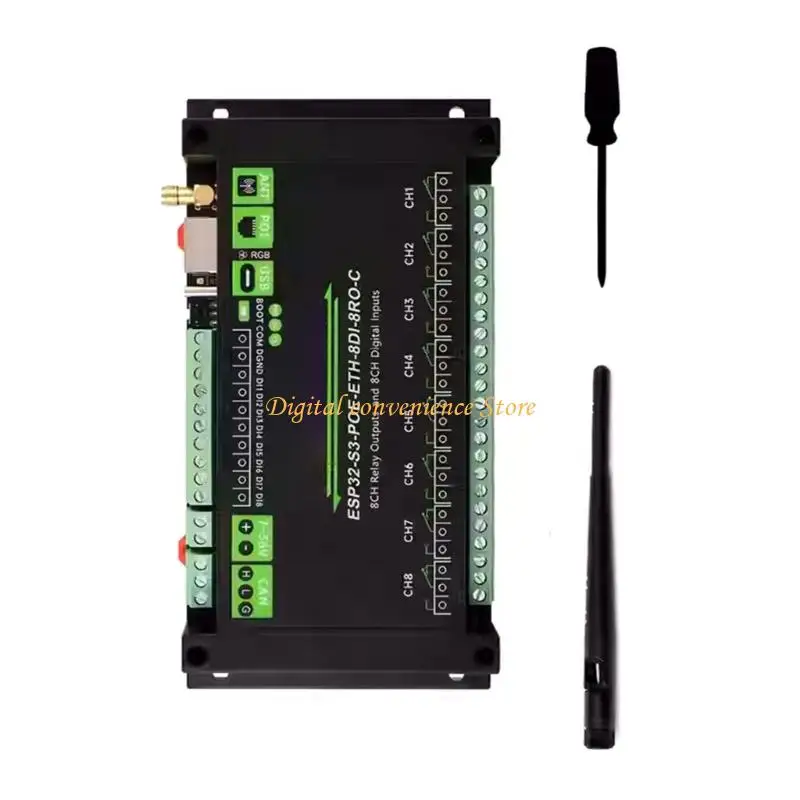 

97QA RJ45 RS485 Industrial 8 Channel ESP32-S3 Bluetooth-compatible WiFi Module Board Isolated RS485 Industrial