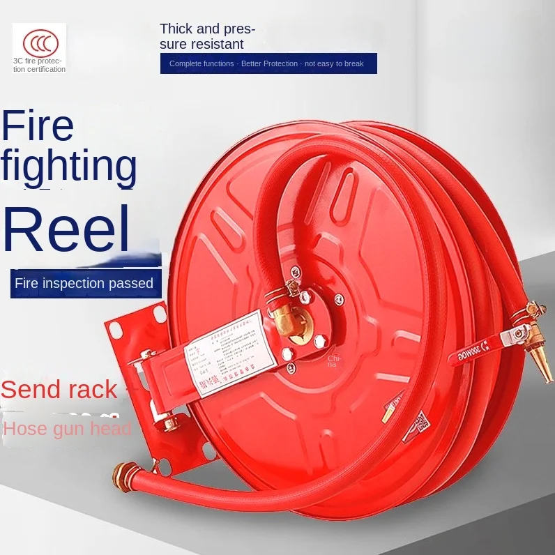 Fire reel water hose coil 20/25/30 meter fire hydrant box self rescue water hose