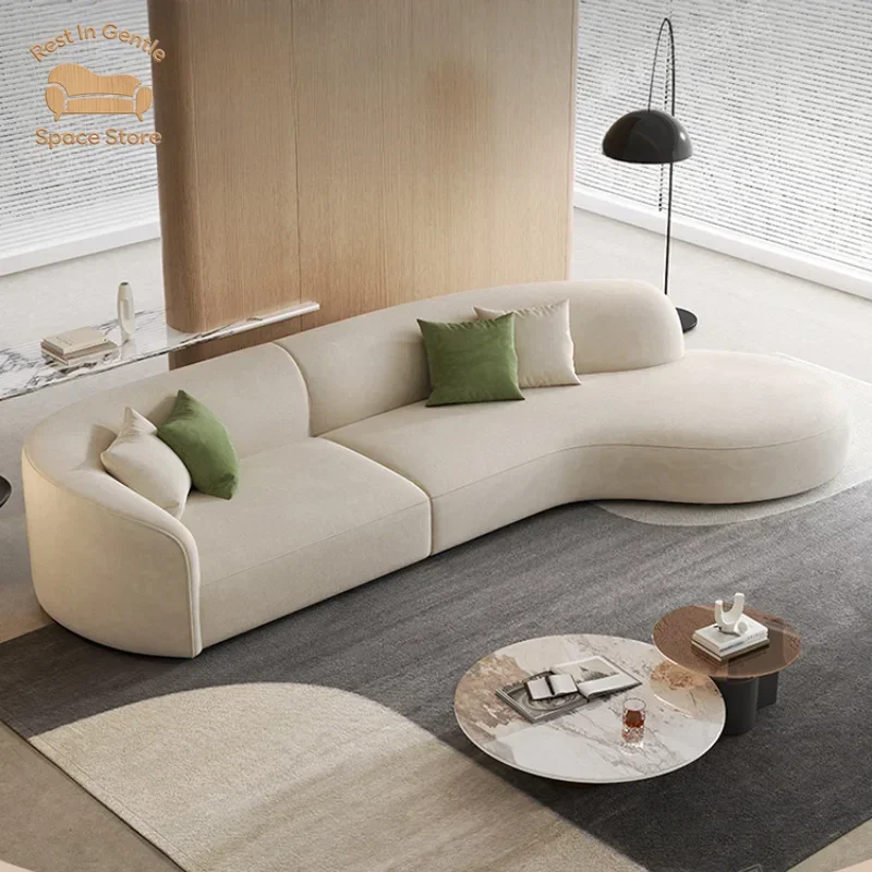 U Shape Minimalistic Sofa Reclinable Individual Glamour Lazy Living Room Sofas Puffs Sectional Muebles Para El Hogar Furniture