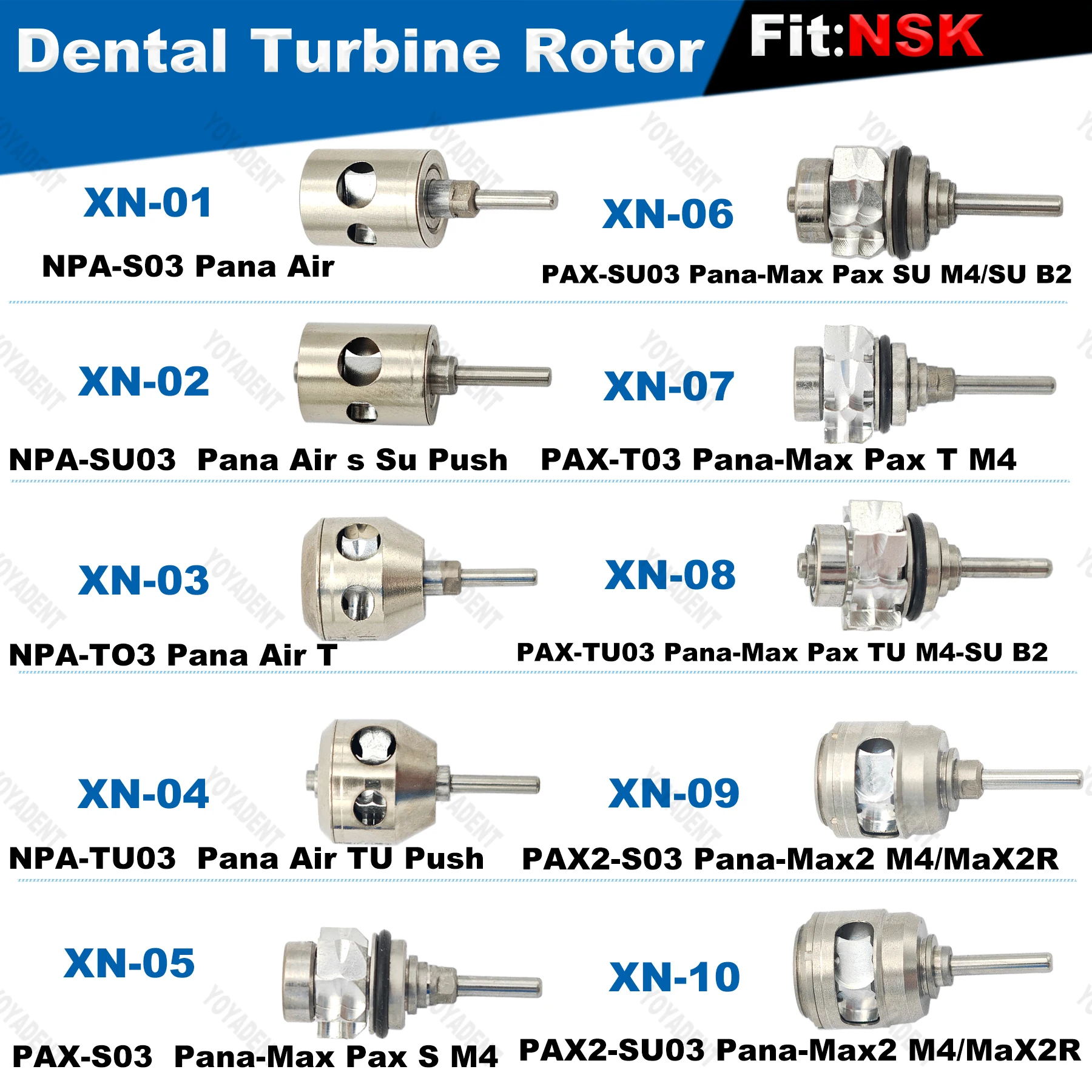 Pasuje do NSK Pana-Max Pax S M4/T M4 szybka rękojeść turbina dentystyczna wkład klucz pneumatyczny uchwyt PAX-S03 PAX-T03