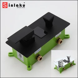 SINLAKU Digital Display Shower Panel Valve Control  Wall Mounted Chrome Plated And Matte Black Single Handle 2/3 Way Mixer Taps