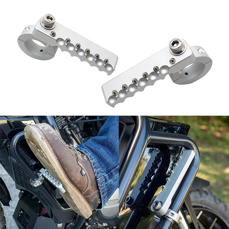 Motorcycle Highway Front Foot Pegs Folding Footrests Clamps 22mm 25mm For BMW R1200GS LC R1250GS ADV adventure GSA 2013-2023