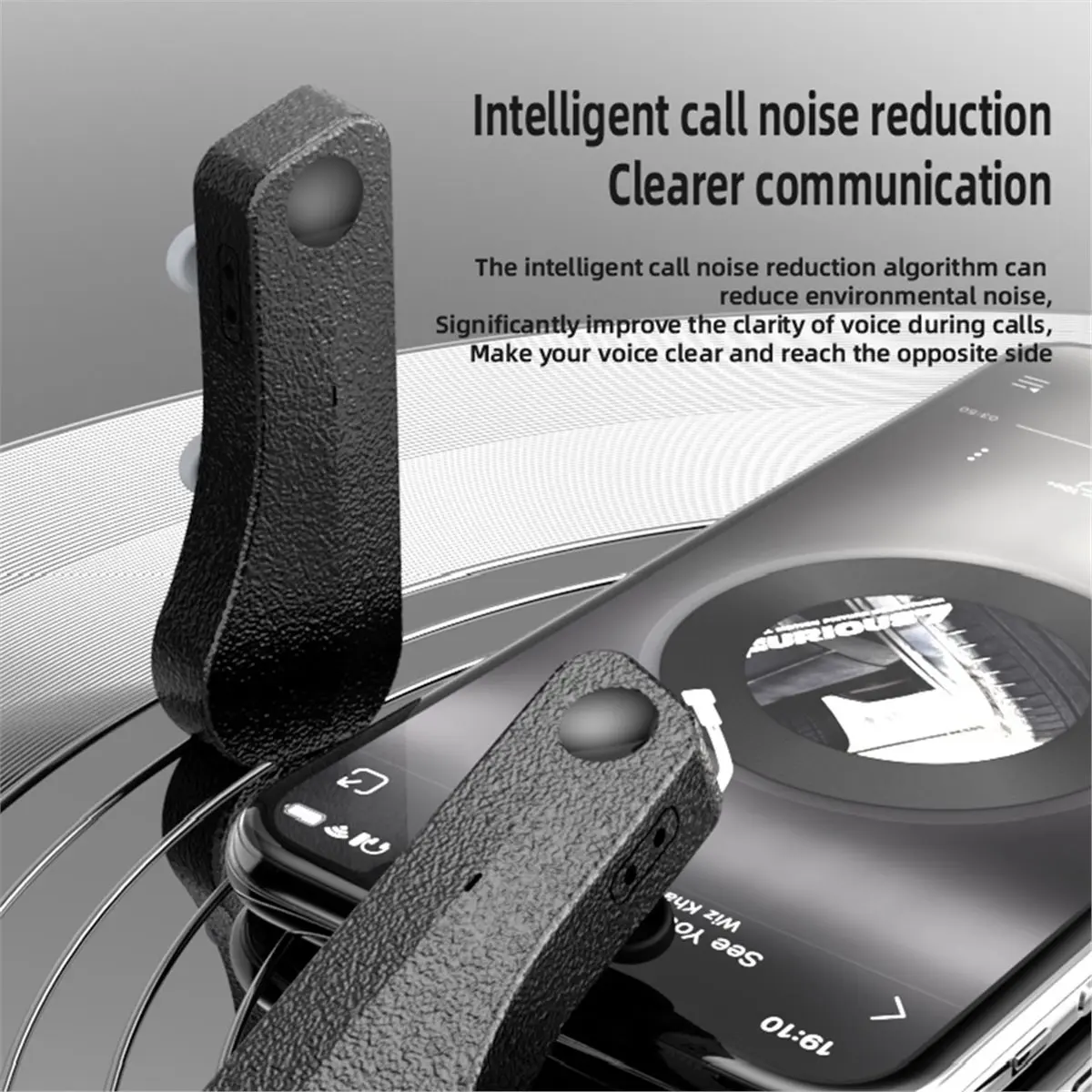wilwill Bluetooth 5.3 Stereo Wireless Headphones with Mic for Glasses, Noise Reduction Handsfree Calling, External Hook Headset