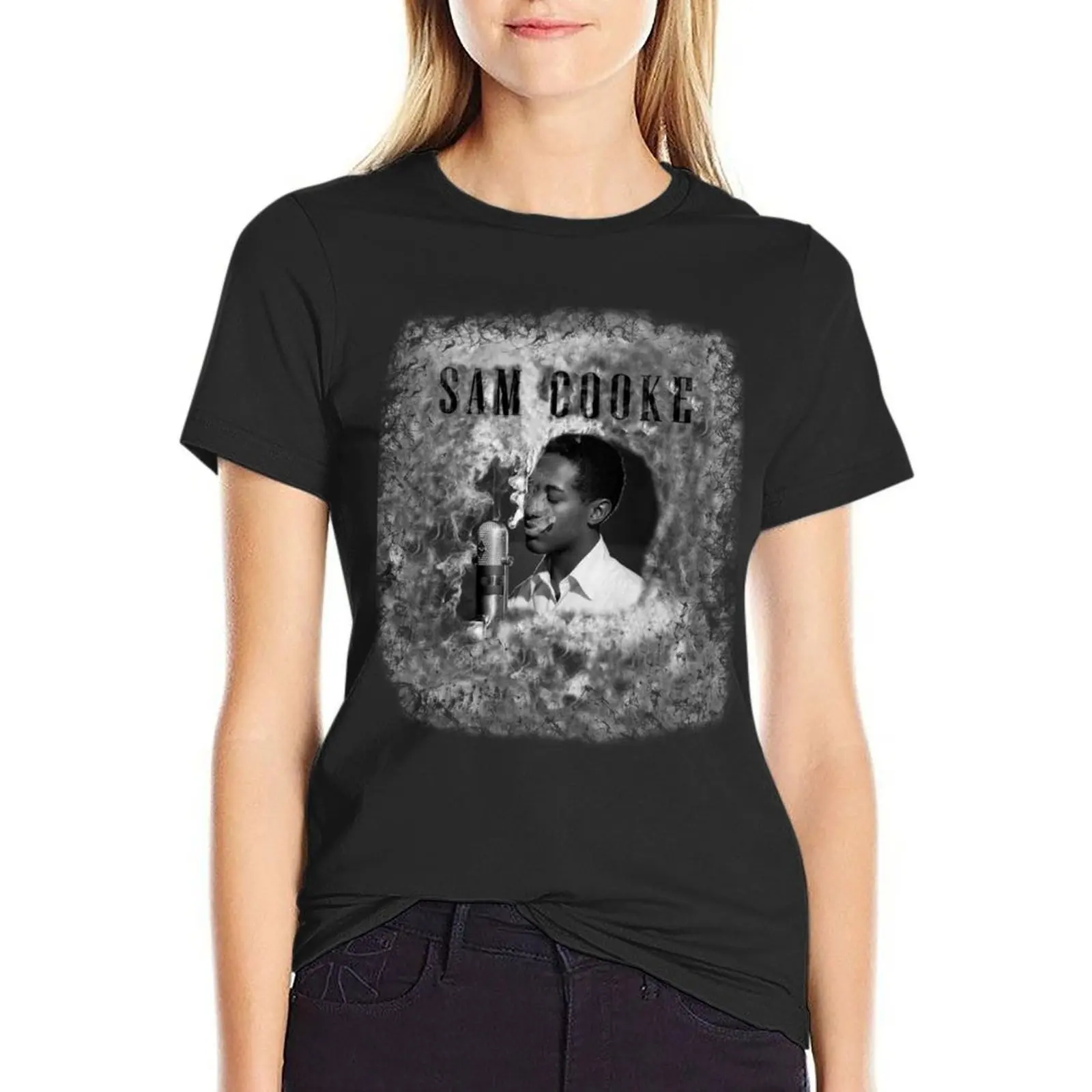 Sam Cooke smoke edit T-Shirt hippie clothes korean fashion Blouse tshirts woman