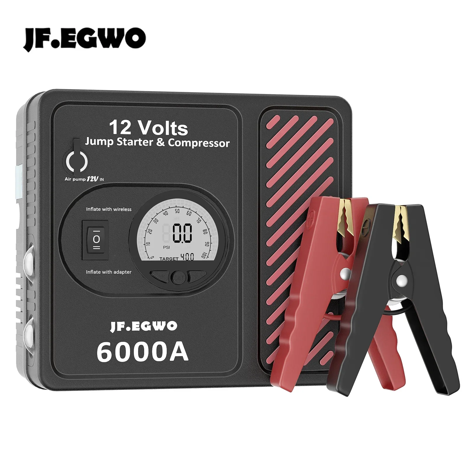 JF.EGWO factory direct power bank jump starter car 12V mini battery jump starter set 6000A as car repair tool