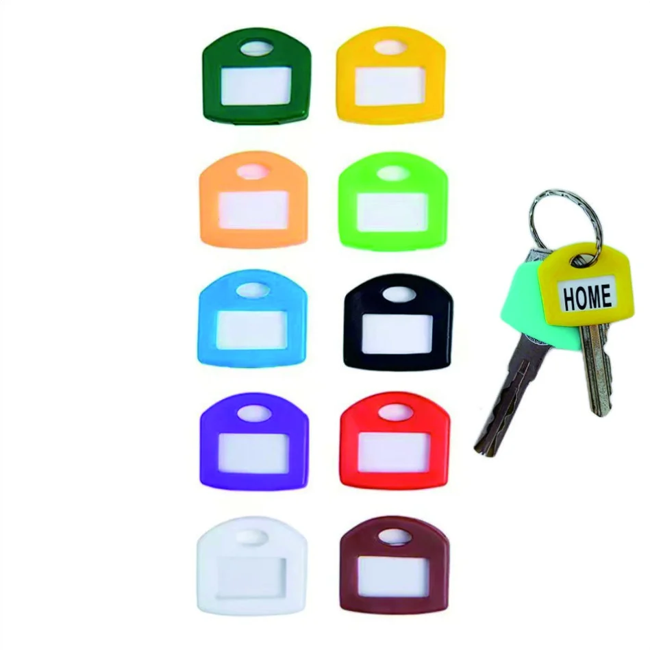 10PCS random color silicone key covers, durable identifier labels for easy identification, with ordered key patterns
