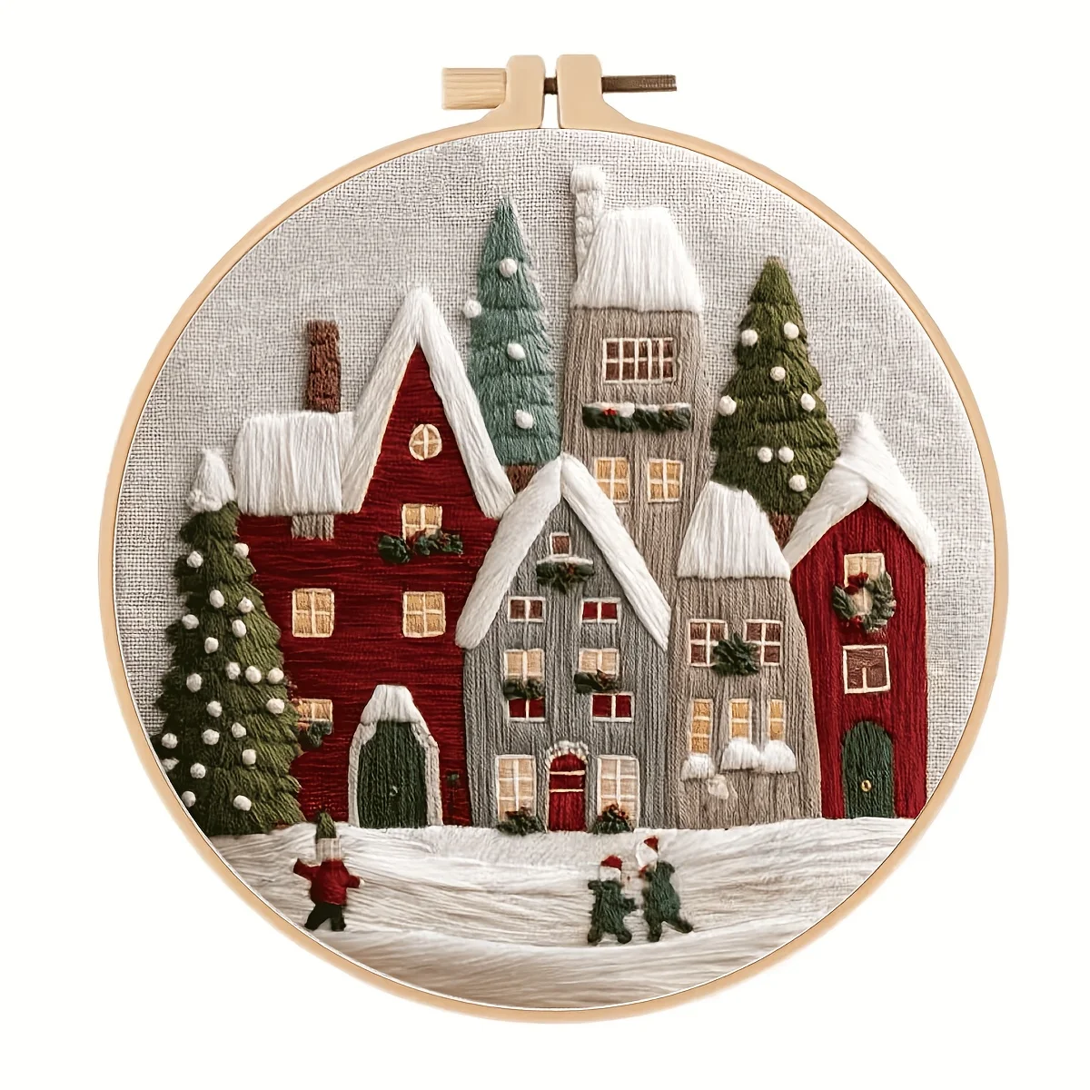 Das DIY-Materialpaket-Set mit Weihnachtsmuster und Handstickerei, ausgestattet mit einem englischen Leitfaden und Anleitung, ist etwas Besonderes – Detail 17